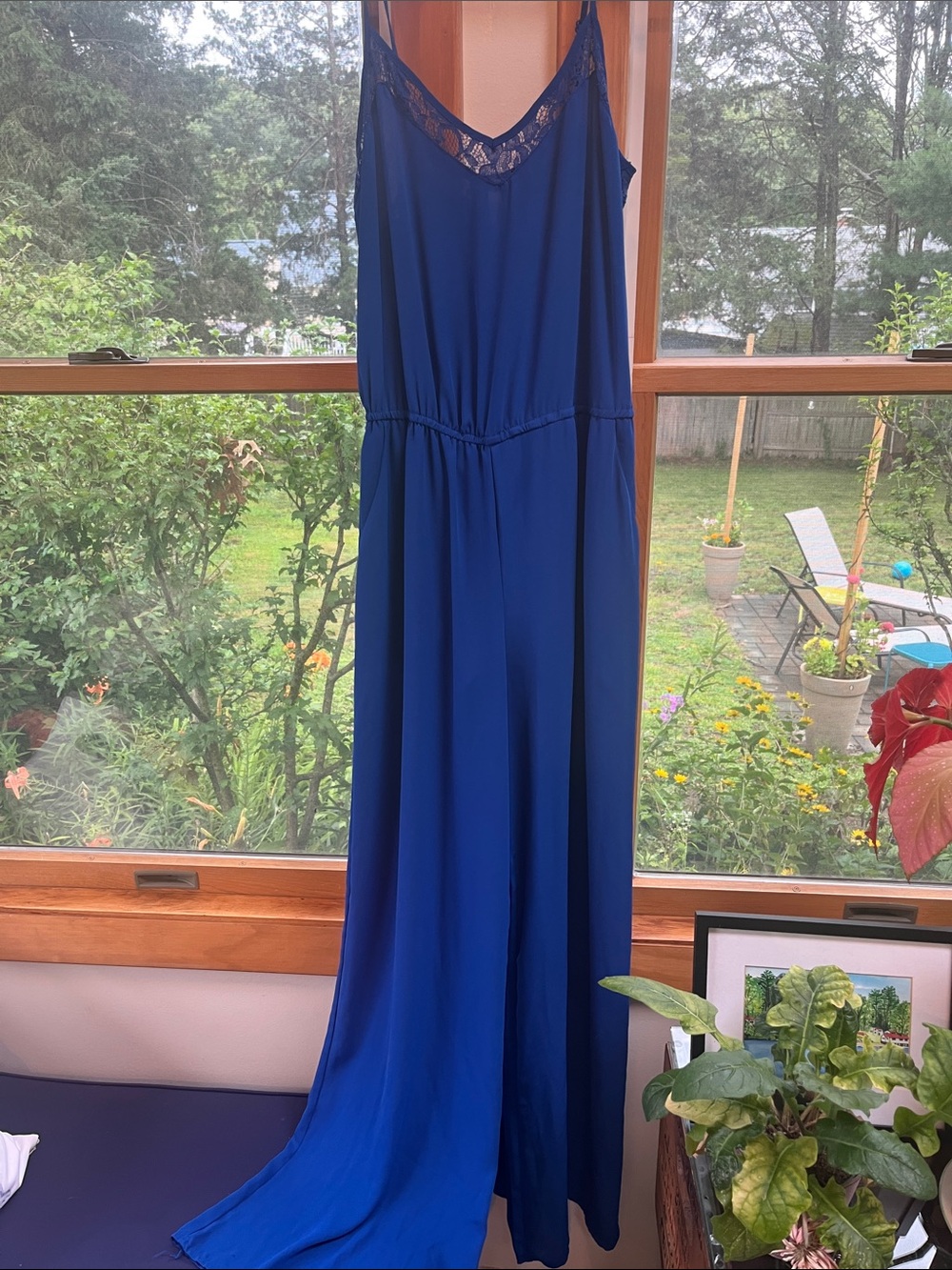 Blue jumpsuit